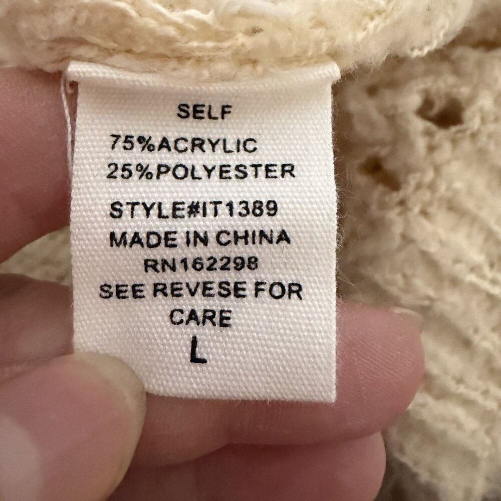 Bucket List Oversized Open Front Knit Cardigan L … - image 6